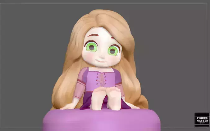 RAPUNZEL BABY PRINCESS DISNEY CHARACTER CUTE 3D PRINT MODEL