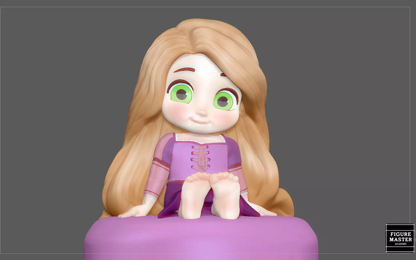 RAPUNZEL BABY PRINCESS DISNEY CHARACTER CUTE 3D PRINT MODEL 3D print model_0
