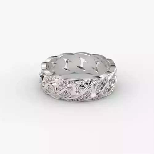 Ring chain gems 3dm stl