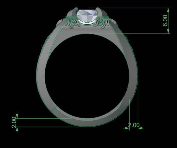 men ring 3D print model_20
