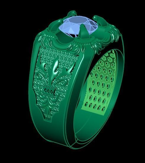 men ring 3D print model_13