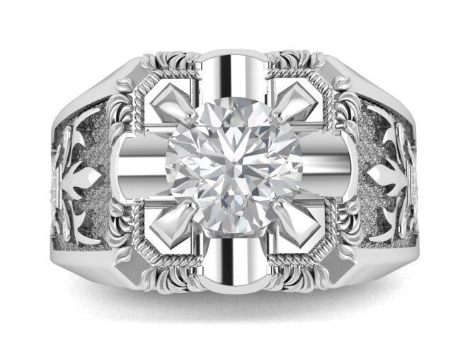 men ring 3D print model_7