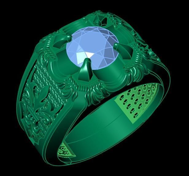 men ring 3D print model_9