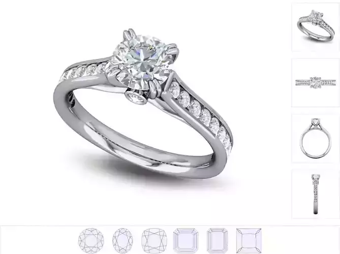 Women ring 3dm stl render detail