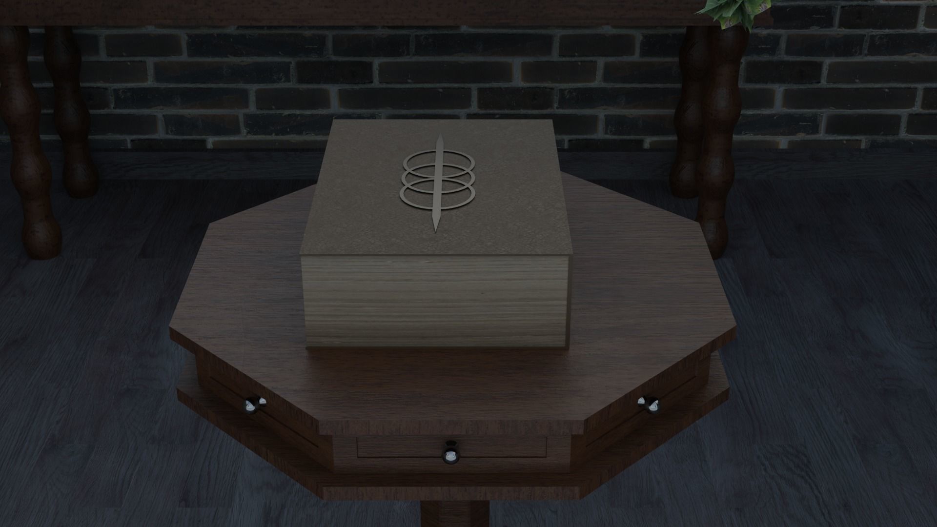 Alchemy room with assets 3D model_1