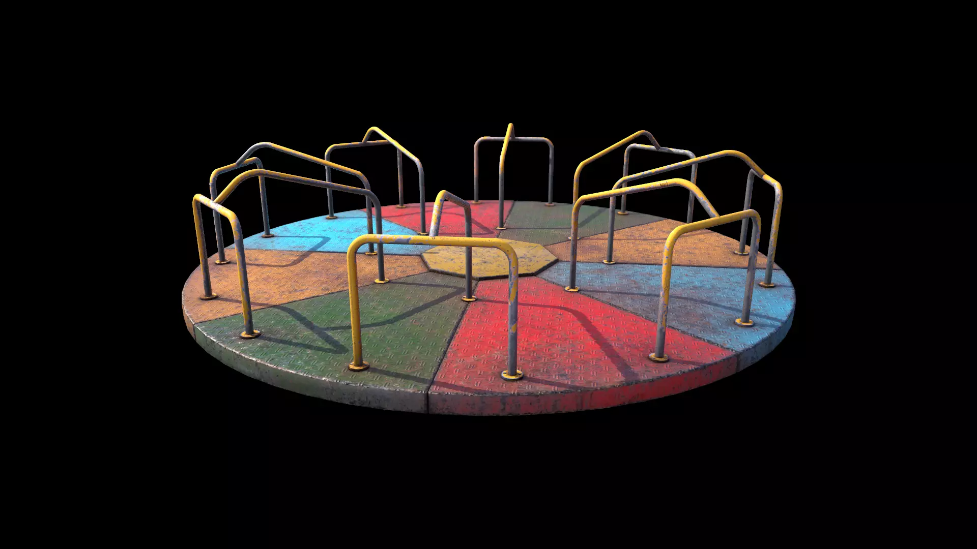 Merry go round Low-poly 3D model