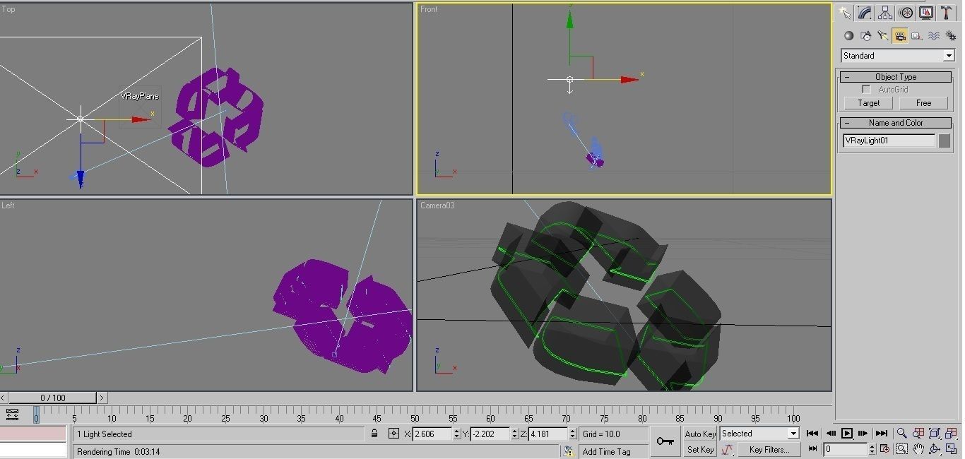 Glowing Recycle -PLASTIC with Green GLOW Low-poly 3D model_7