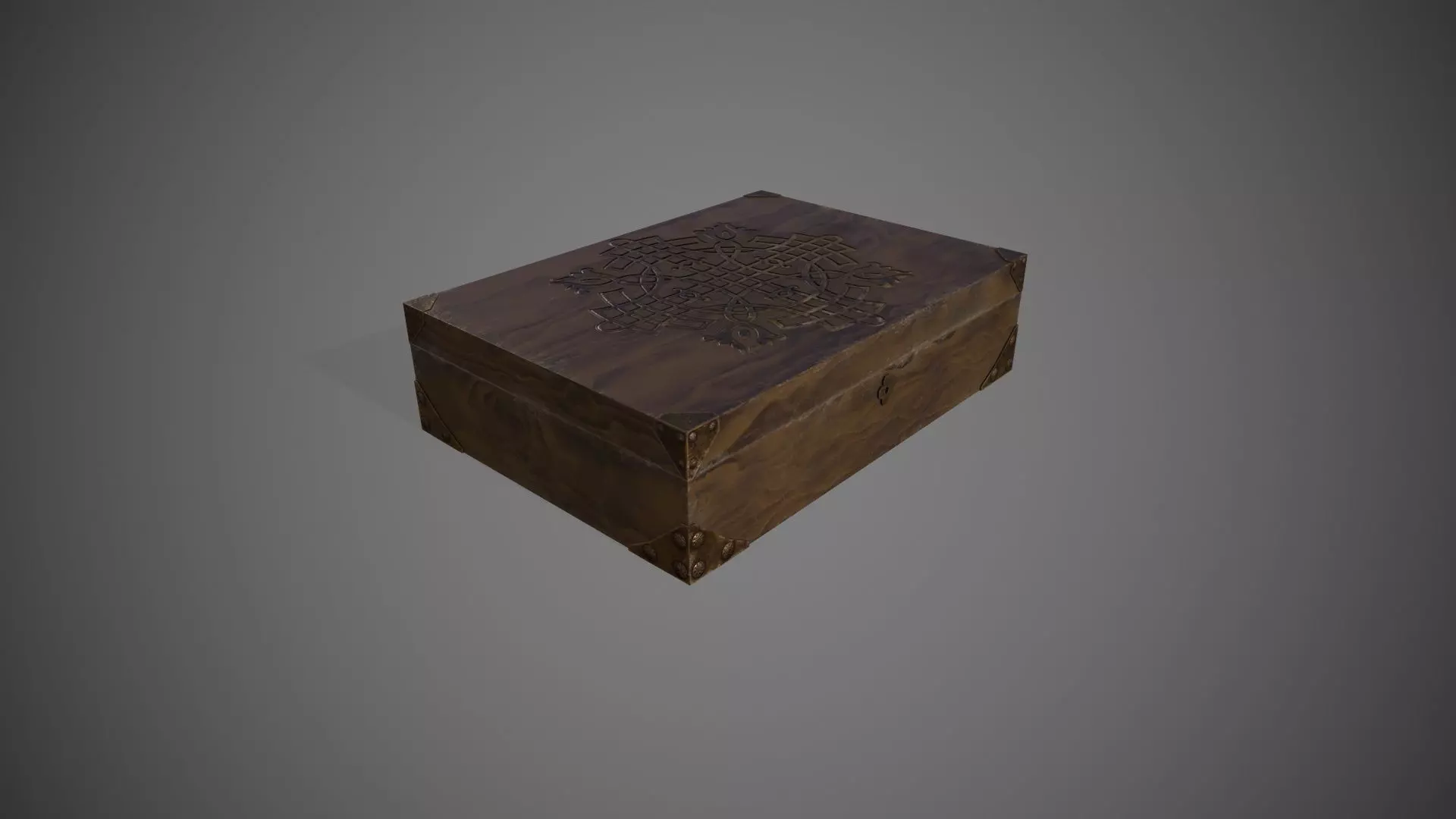 Wooden Jawellery Box Free low-poly 3D model_0