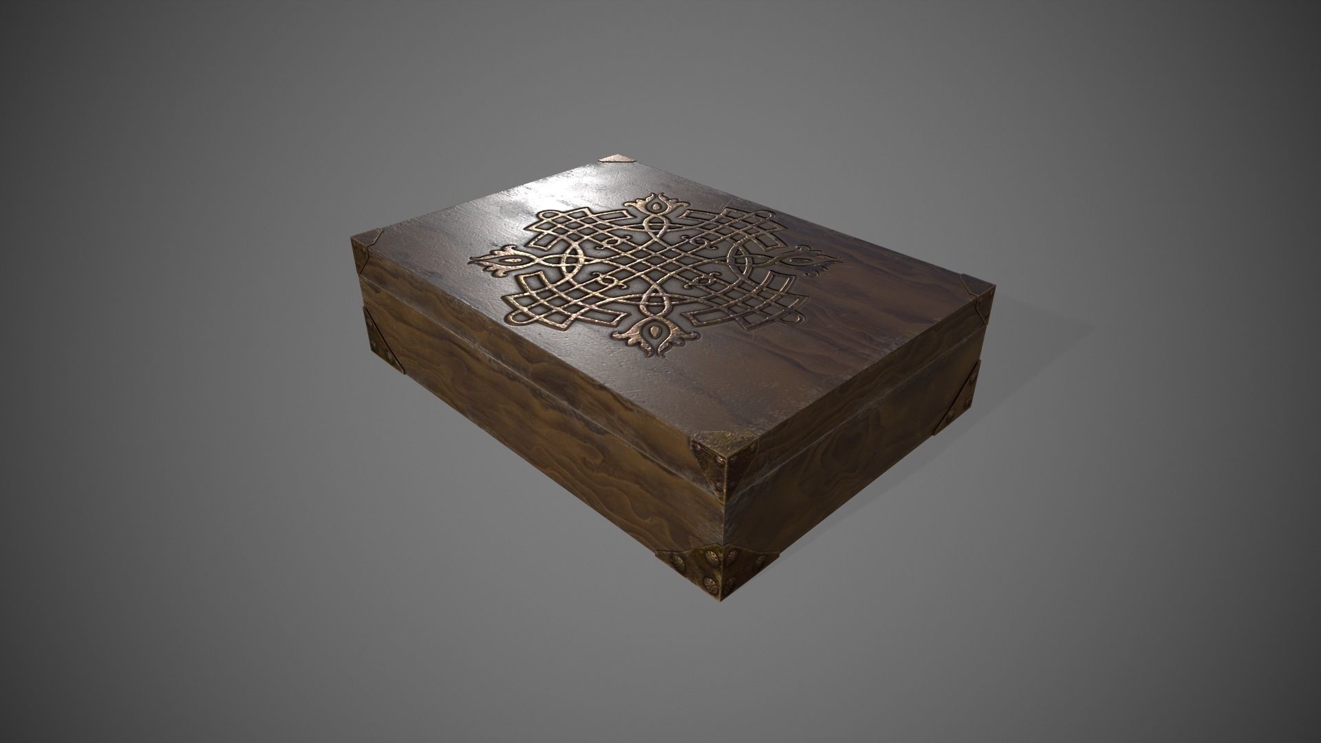 Wooden Jawellery Box Free low-poly 3D model_7