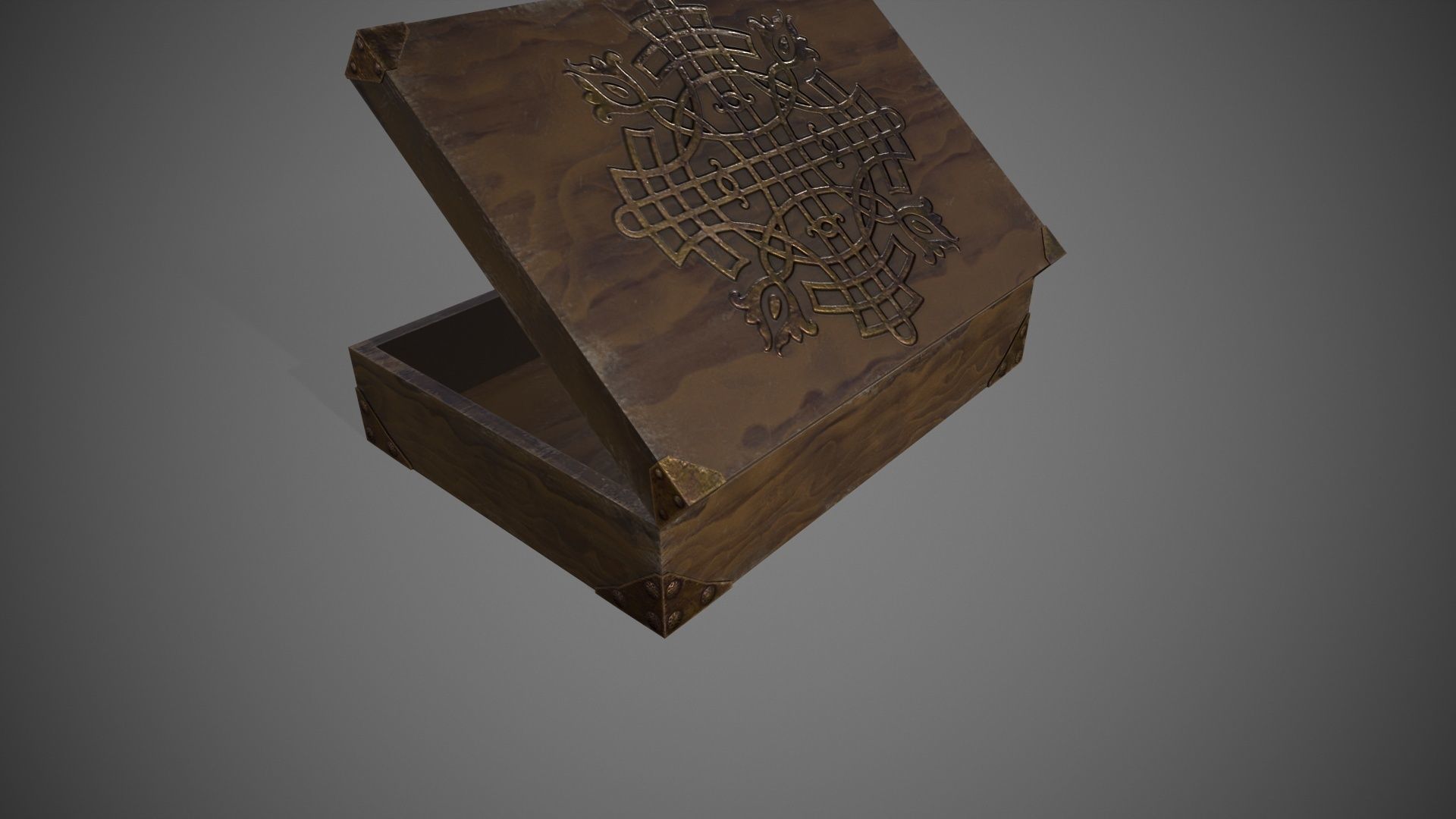 Wooden Jawellery Box Free low-poly 3D model_10