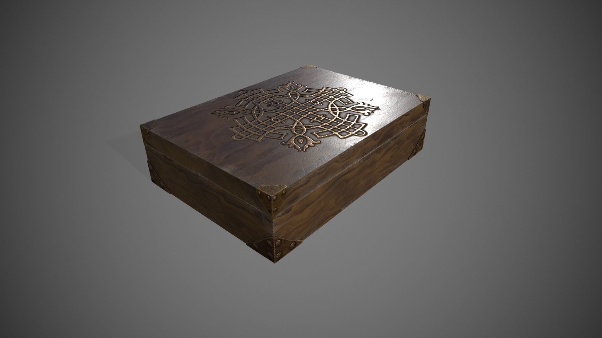 Wooden Jawellery Box Free low-poly 3D model_8