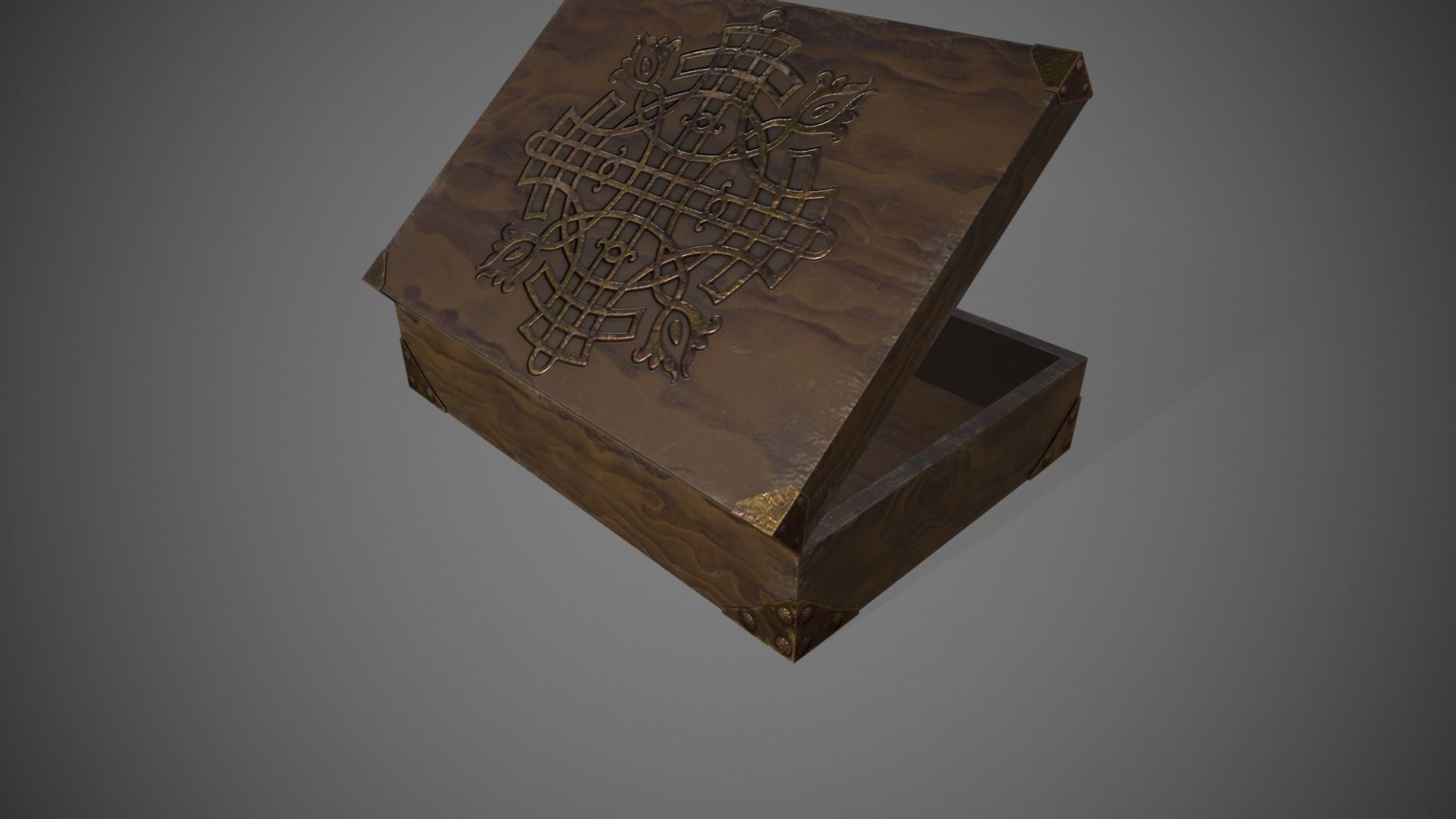 Wooden Jawellery Box Free low-poly 3D model_9