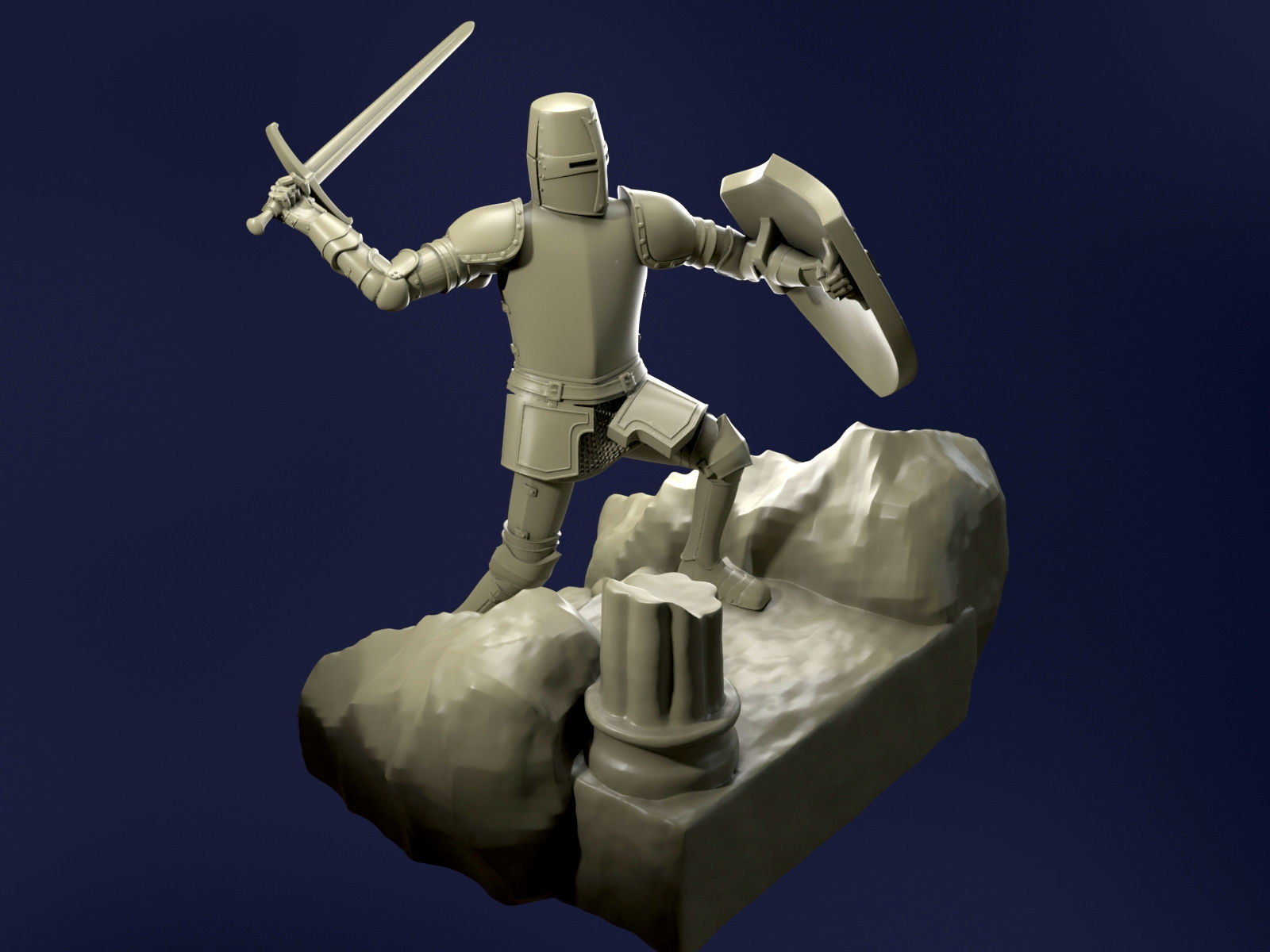Templar Knight 3D Printing 3D print model_6