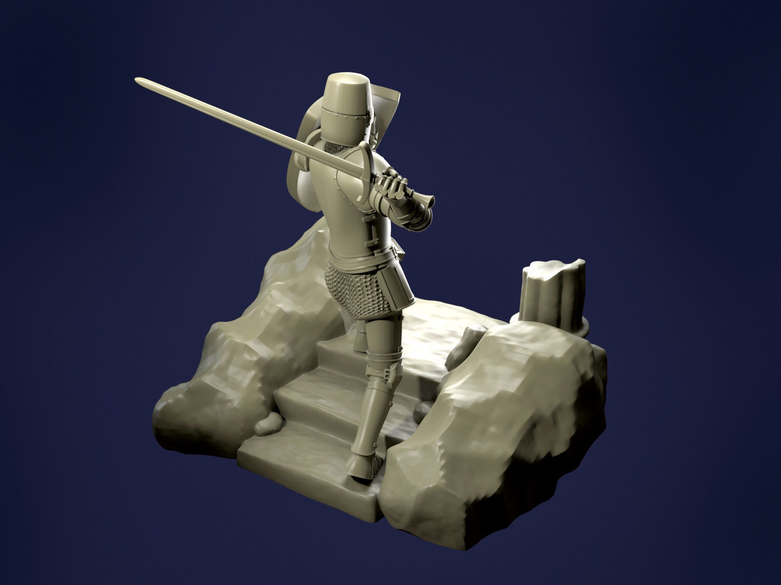 Templar Knight 3D Printing 3D print model_9