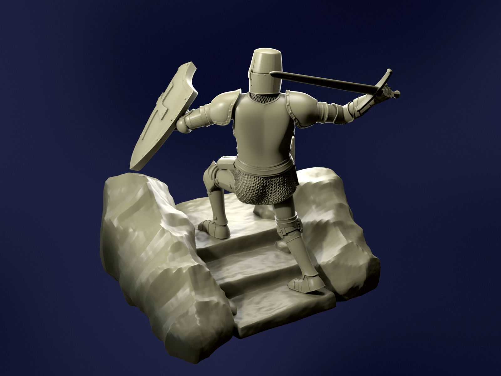 Templar Knight 3D Printing 3D print model_3