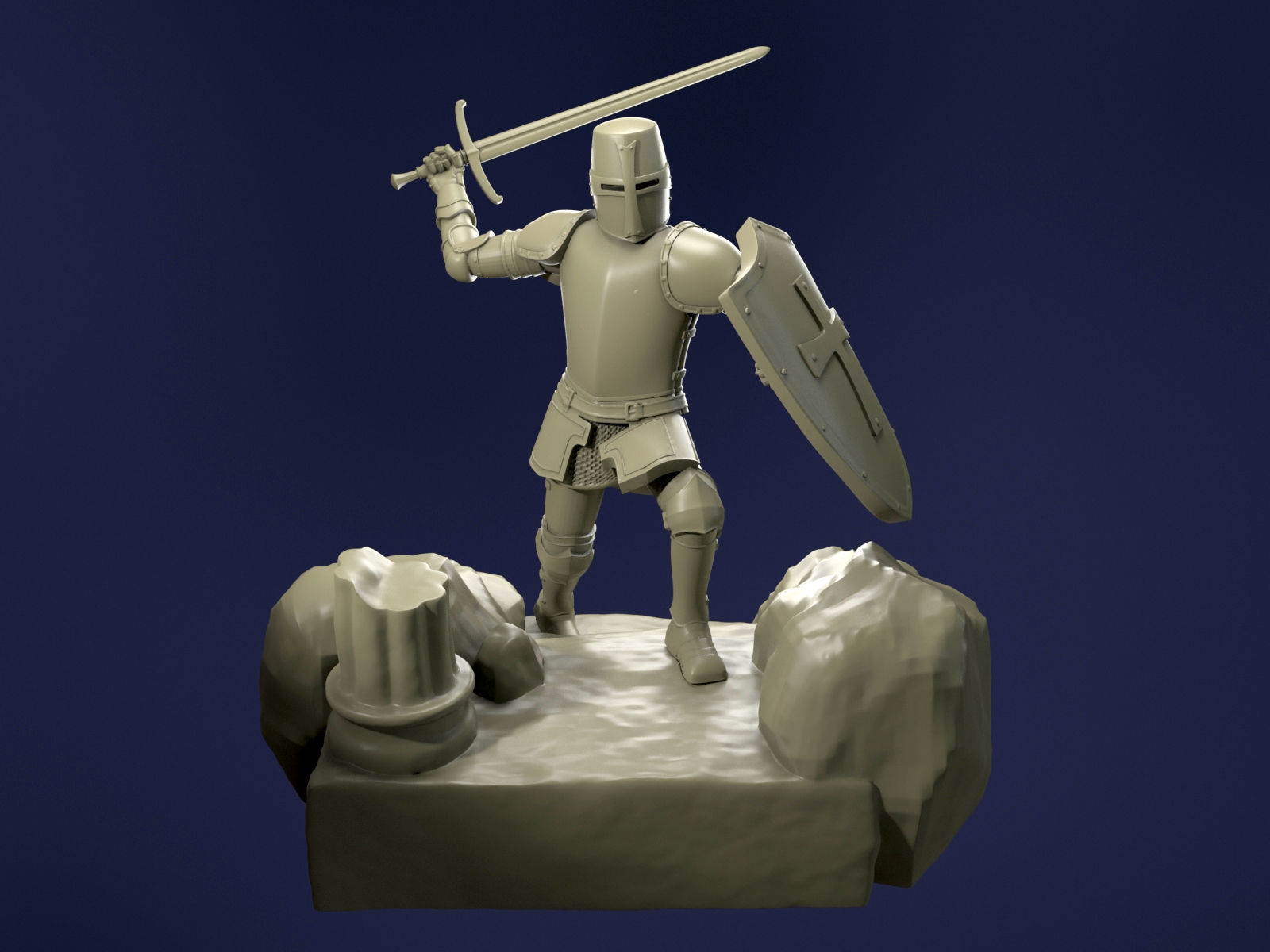 Templar Knight 3D Printing 3D print model_5