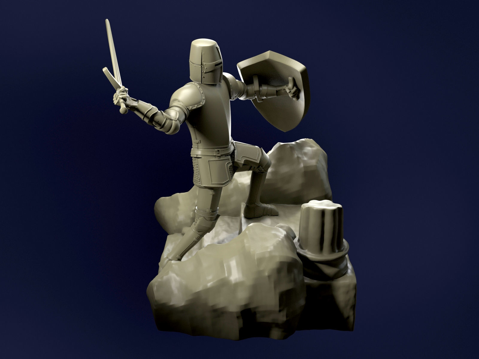 Templar Knight 3D Printing 3D print model_7