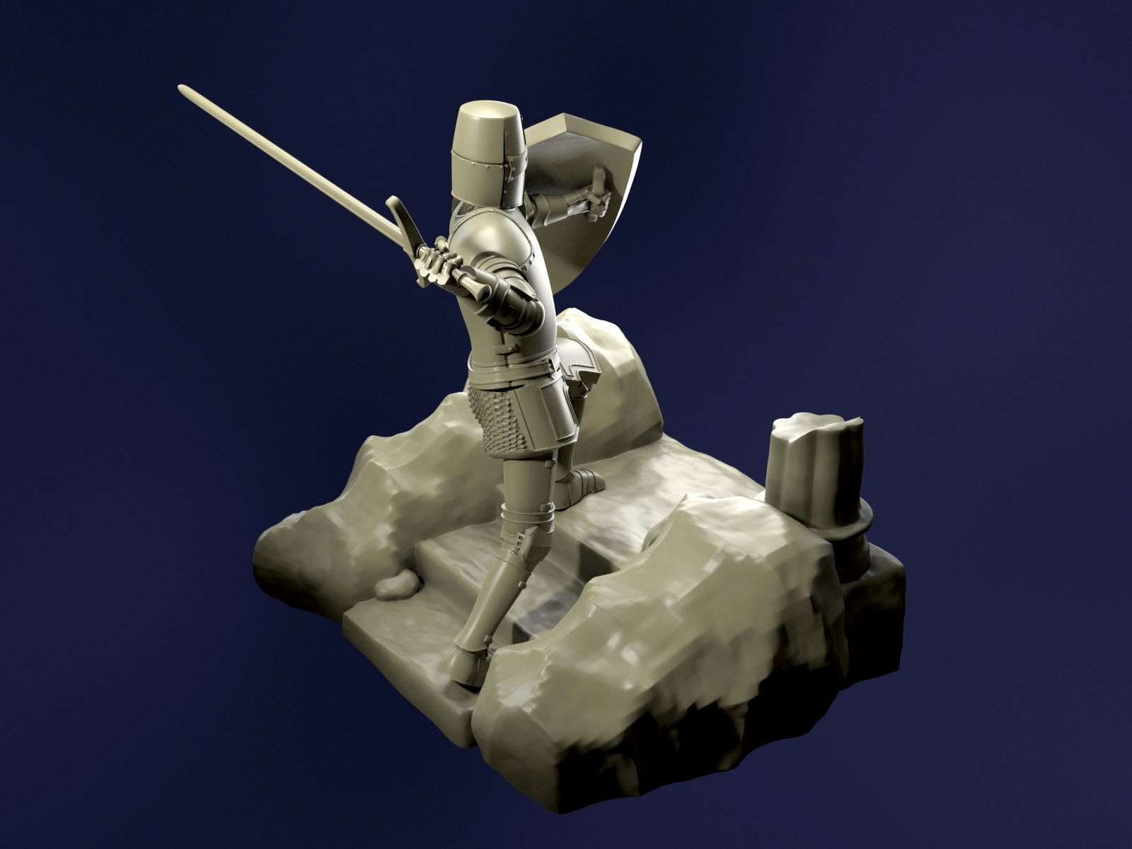 Templar Knight 3D Printing 3D print model_8