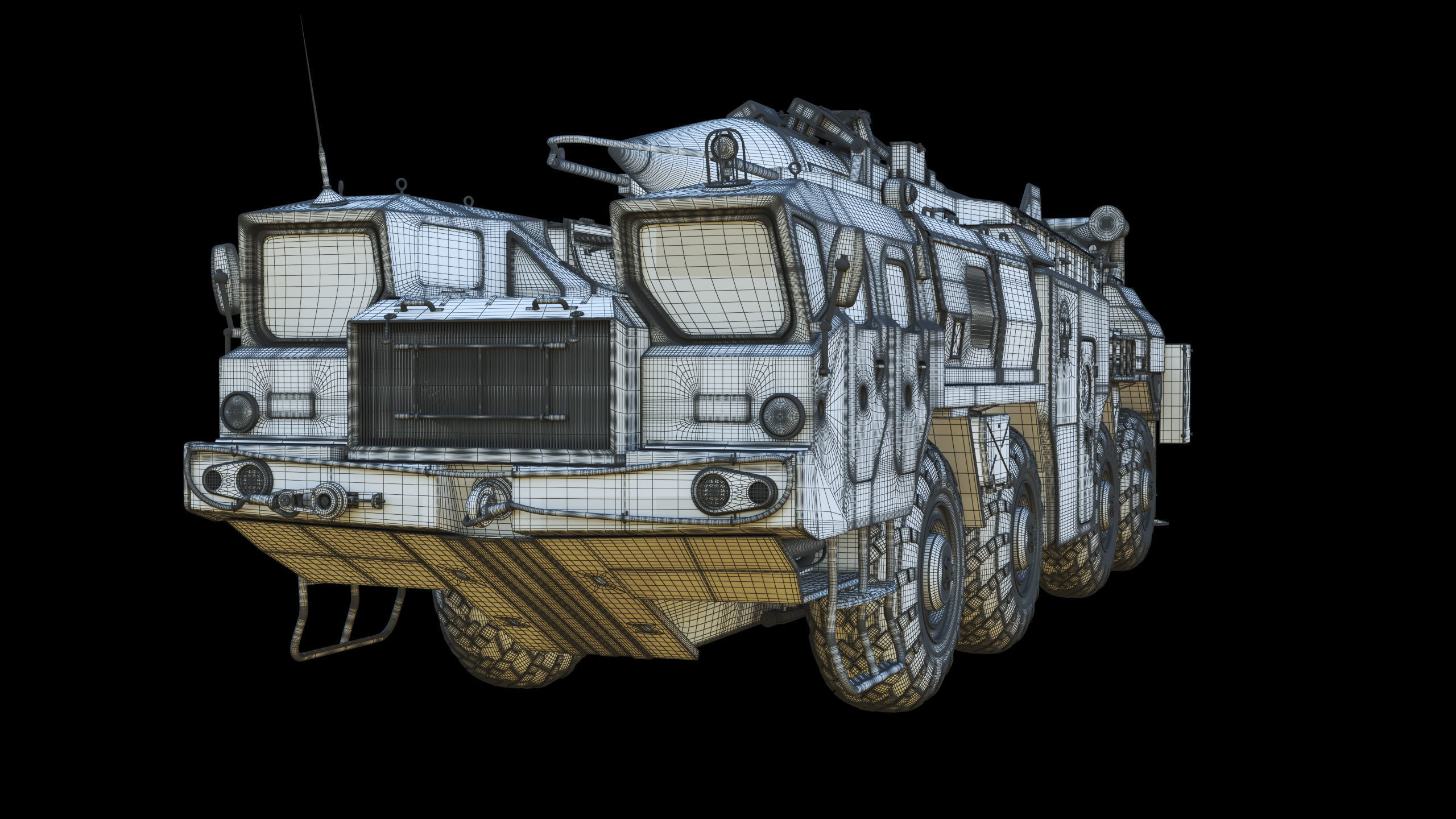 MAZ-543 SCUD Low-poly 3D model_4