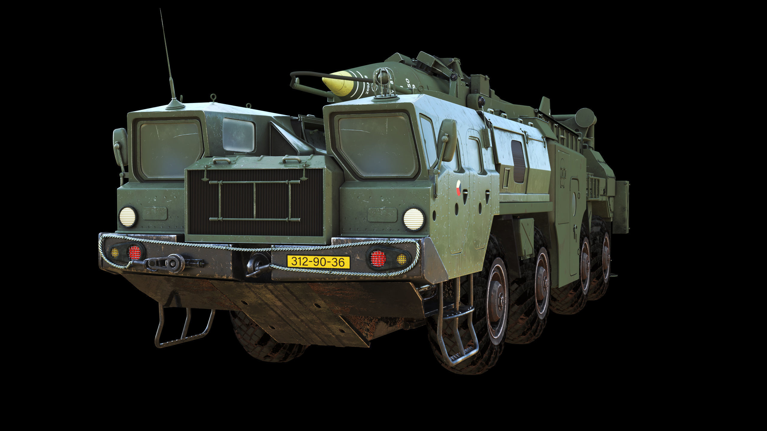 MAZ-543 SCUD Low-poly 3D model_6