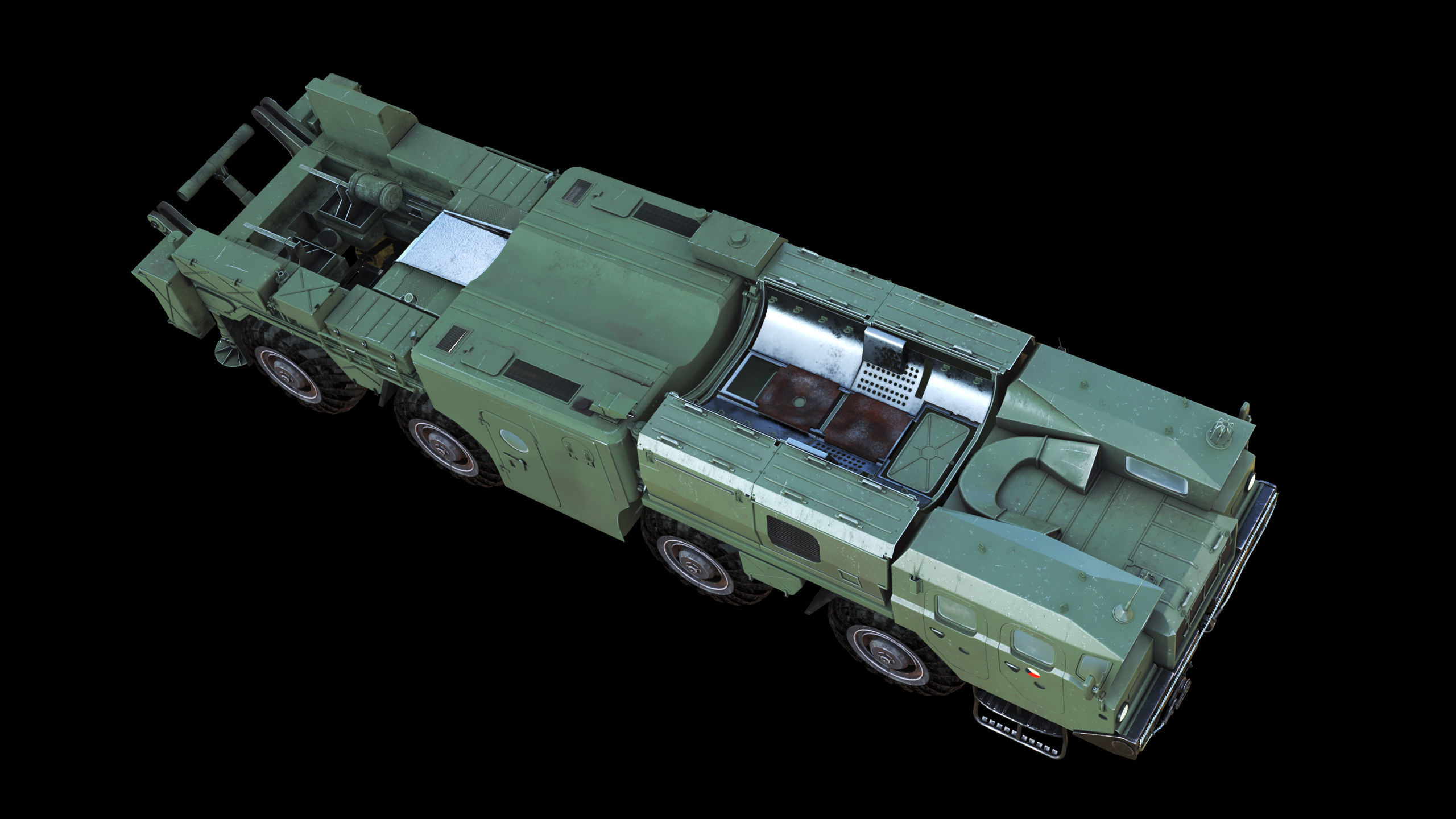 MAZ-543 SCUD Low-poly 3D model_1