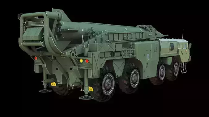 MAZ-543 SCUD Low-poly 3D model