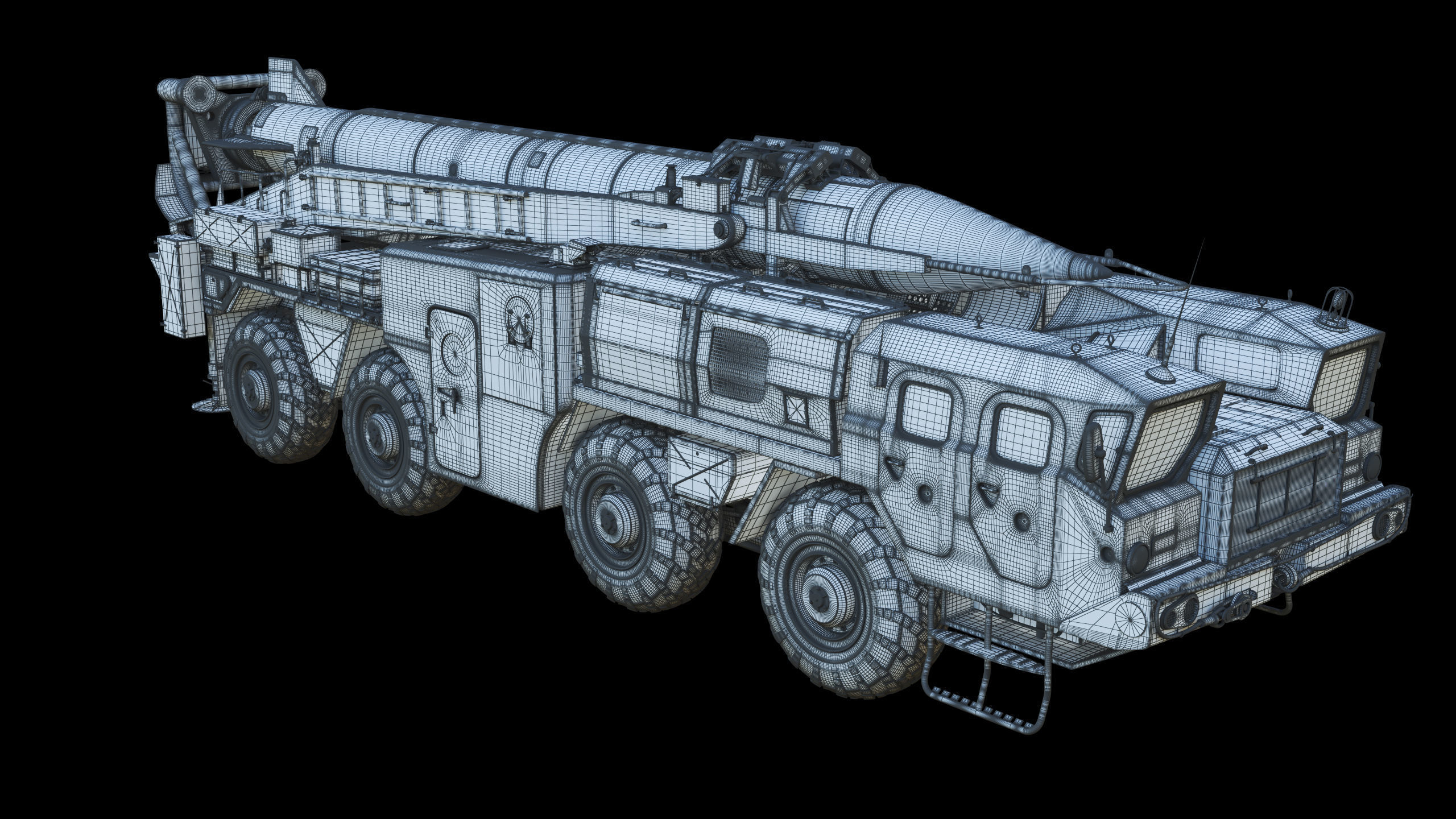 MAZ-543 SCUD Low-poly 3D model_3