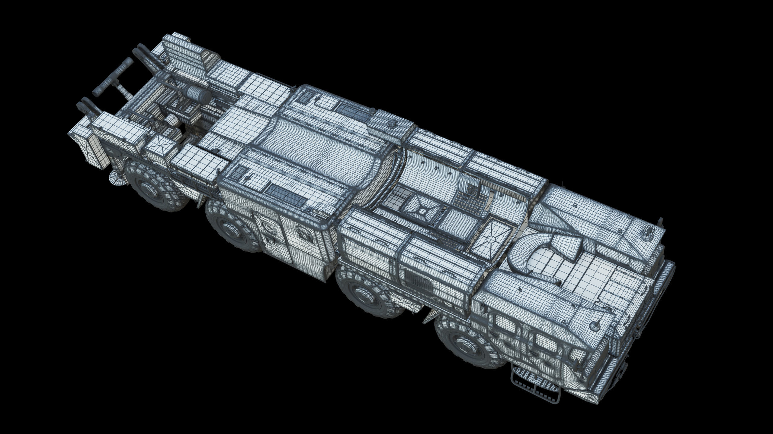 MAZ-543 SCUD Low-poly 3D model_5