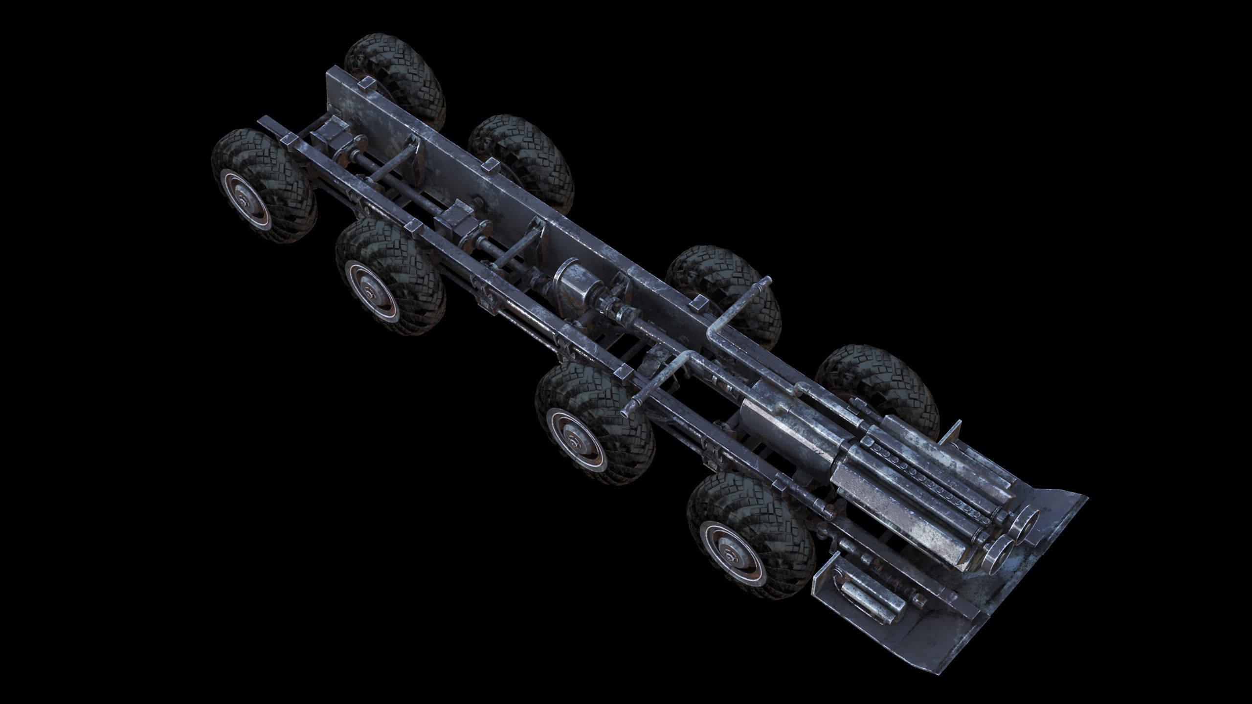 MAZ-543 SCUD Low-poly 3D model_2