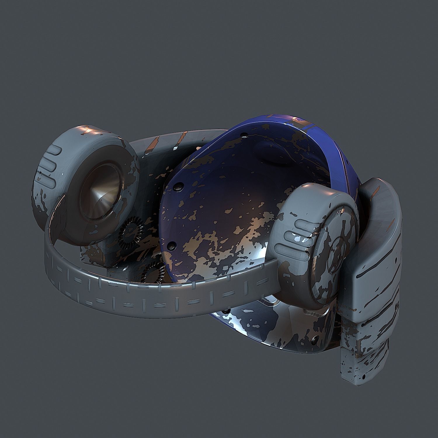 Gas mask helmet 3d model scifi Low-poly Low-poly 3D model Low-poly 3D model_5