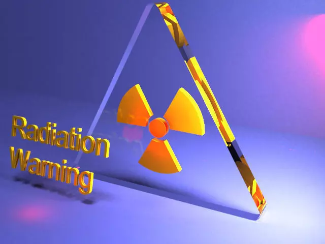 Radiation warning icon Glass and plastic Free low-poly 3D model_0