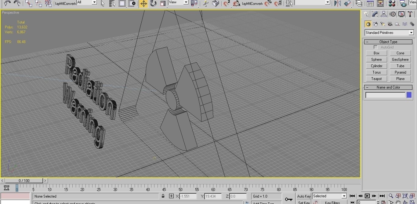 Radiation warning icon Glass and plastic Free low-poly 3D model_3