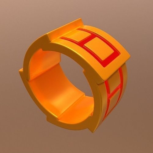 Baguistik orange ring 3D print model