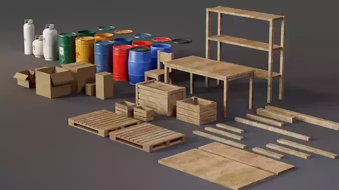 Warehouse Environment Pack for Games