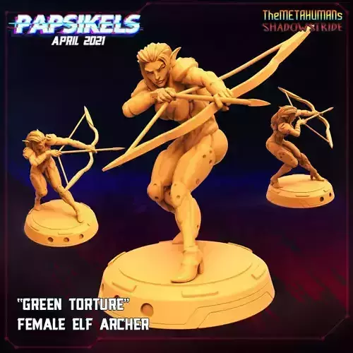GREEN TORTURE FEMALE ELF ARCHER