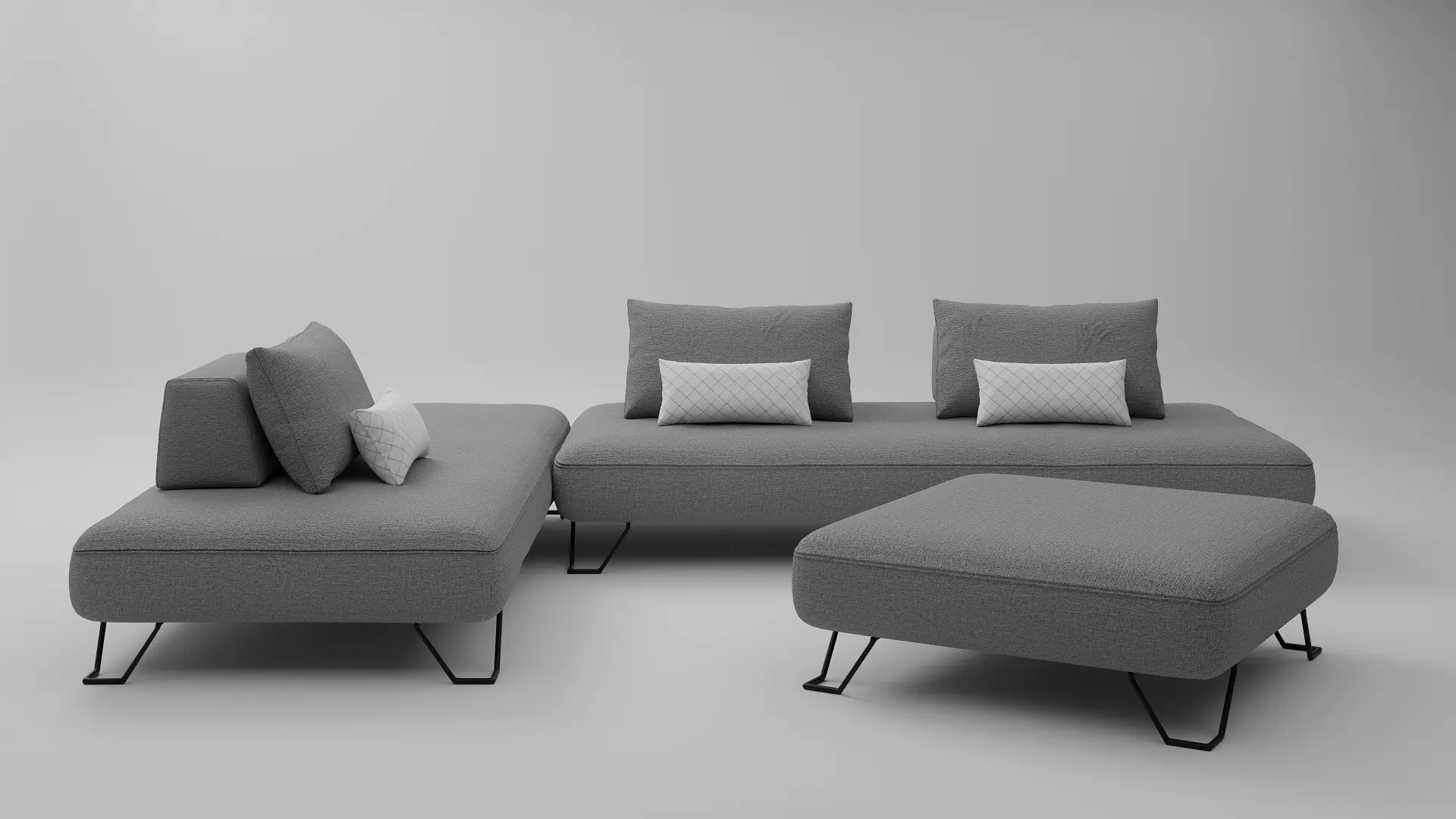 Plano Modular Sofa Free 3D model
