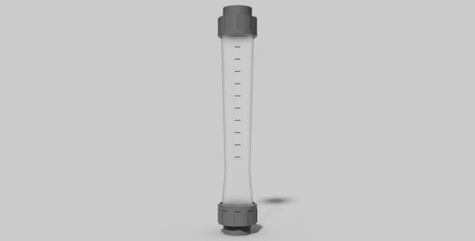 40mm - PVC Flow indicator SC sockets - Autodesk Inventor 3D model