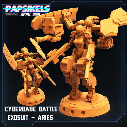 CYBERBABE BATTLE EXOSUIT - ARIES 3D print model