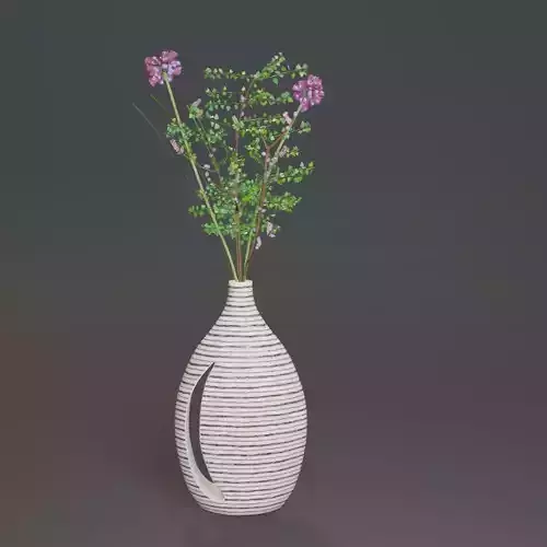 A jug with artificial plant