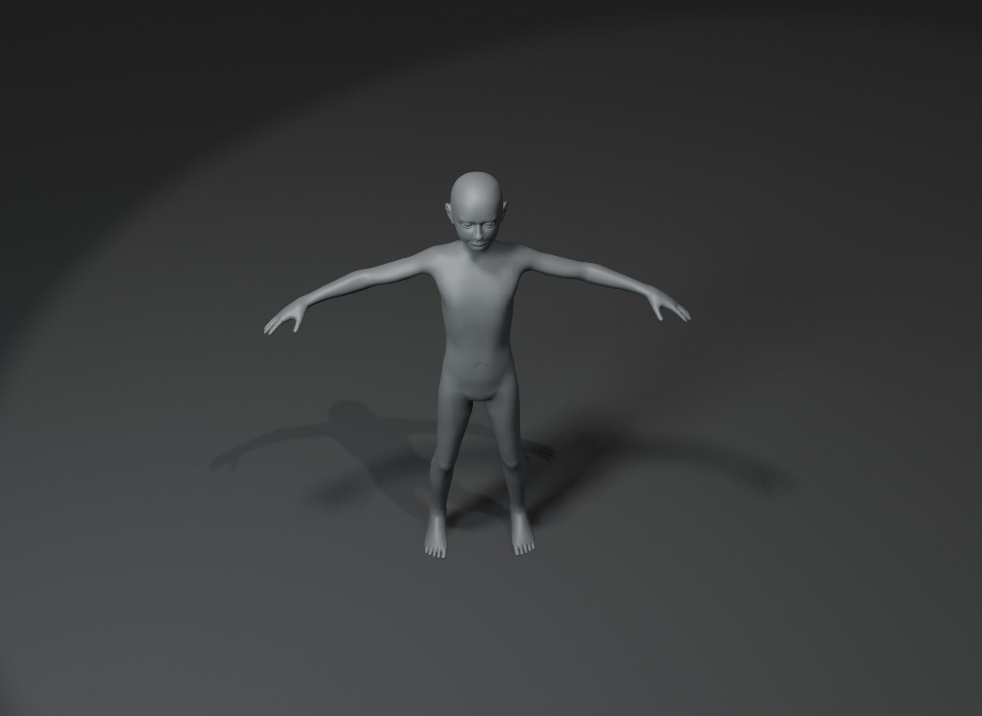 Boy Kid Body Base Mesh 3D Model 20k Polygons Low-poly 3D model_11