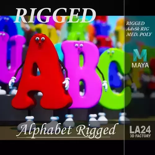 Alphabet Rigged 3D model