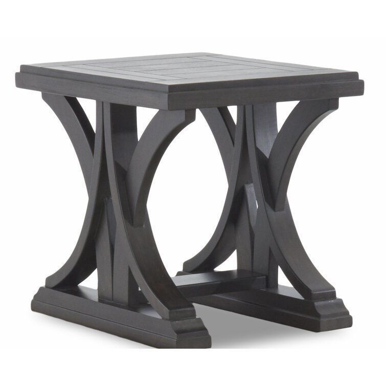 Aisling Wood Trestle End Side Table 3D model_1