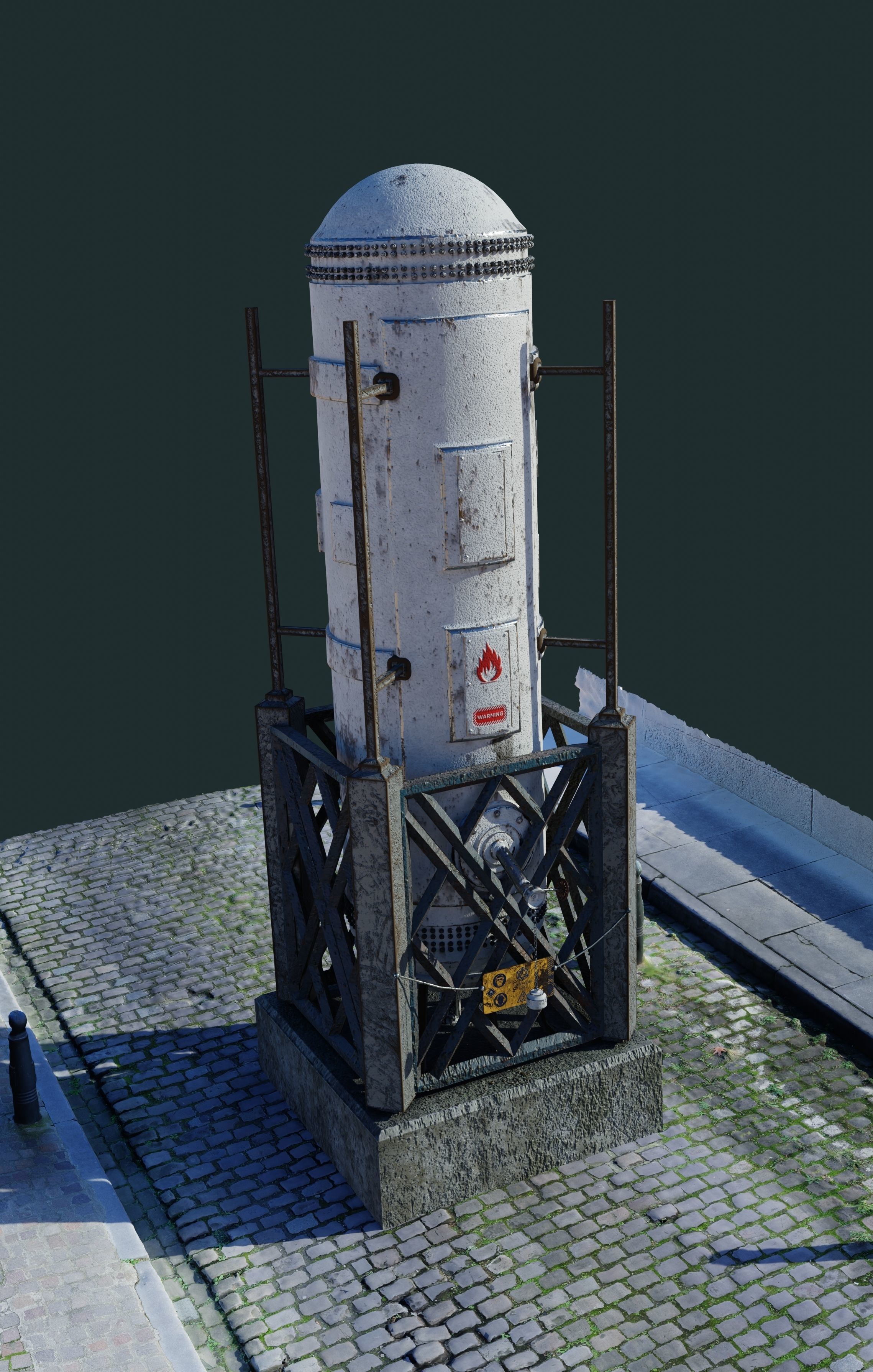 Gas tank 3D model CGTrader