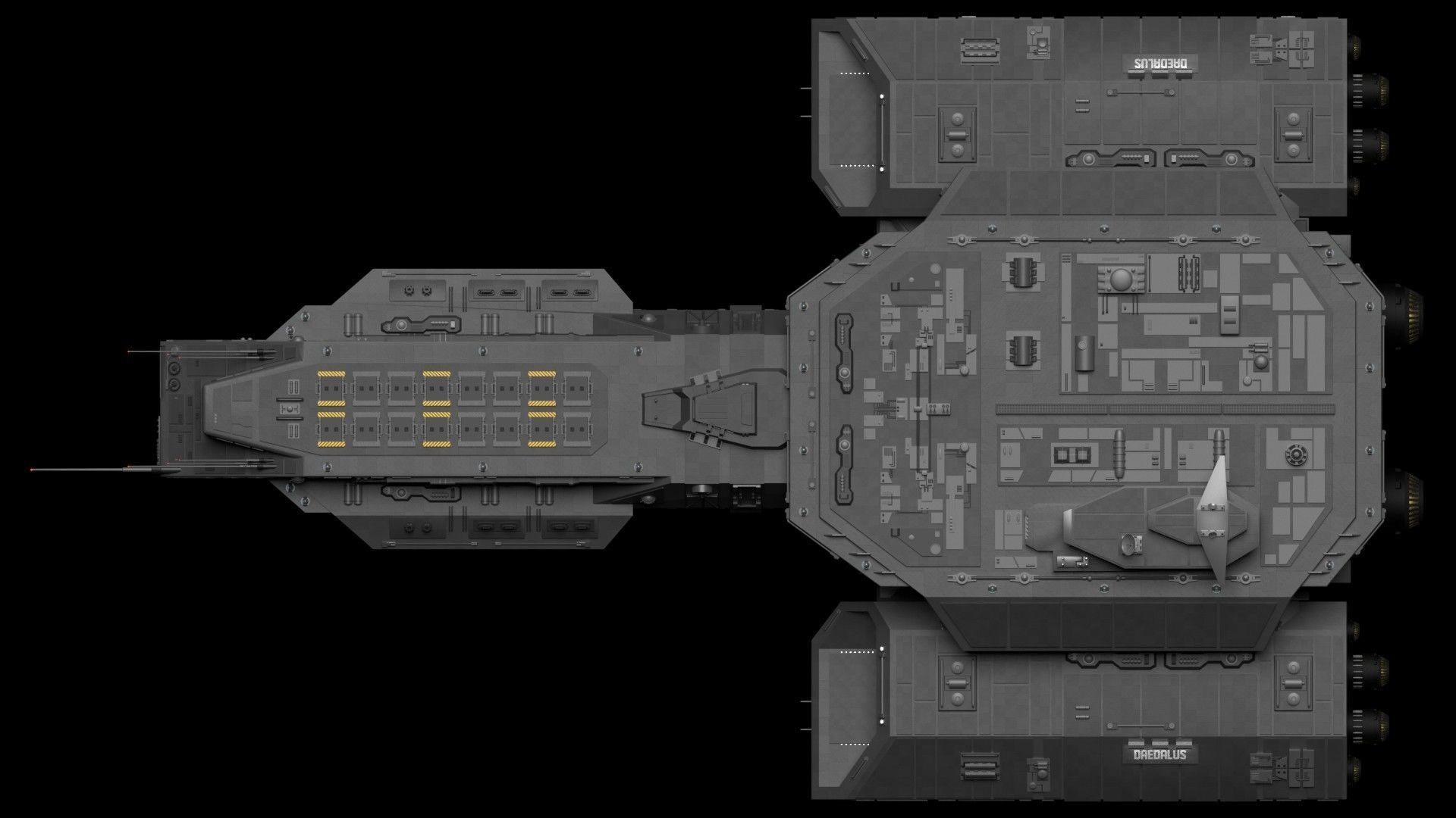 StarGate F-304 Daedalus Battlecruiser 3D model_9