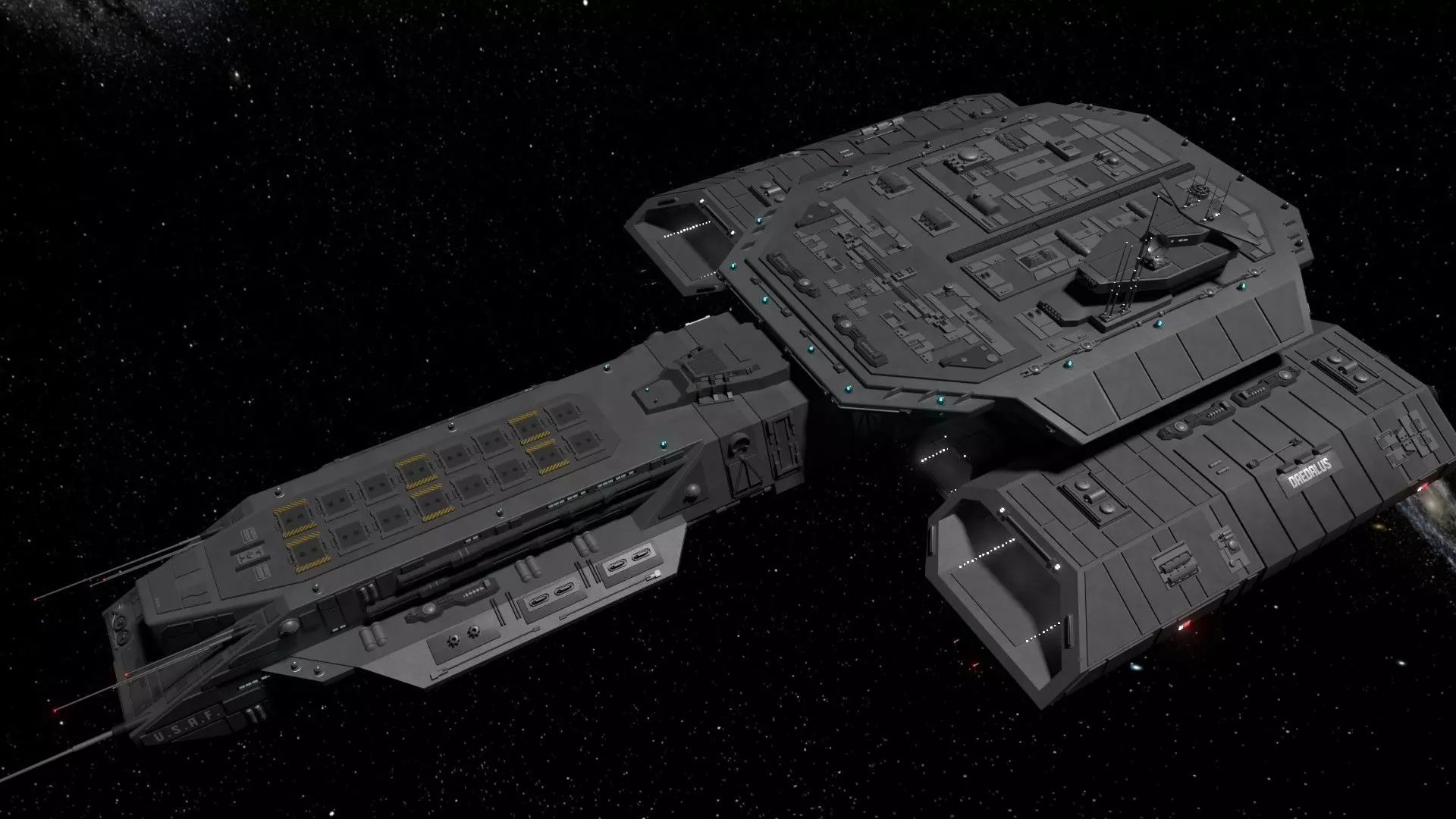 StarGate F-304 Daedalus Battlecruiser 3D model_0