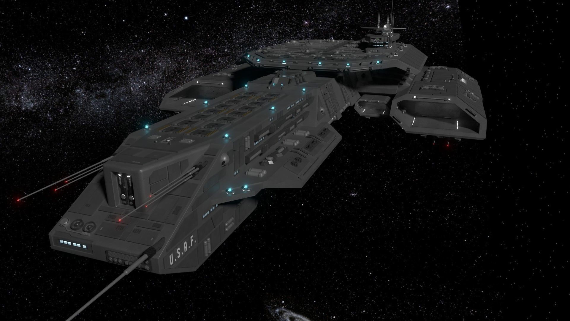 StarGate F-304 Daedalus Battlecruiser 3D model_2