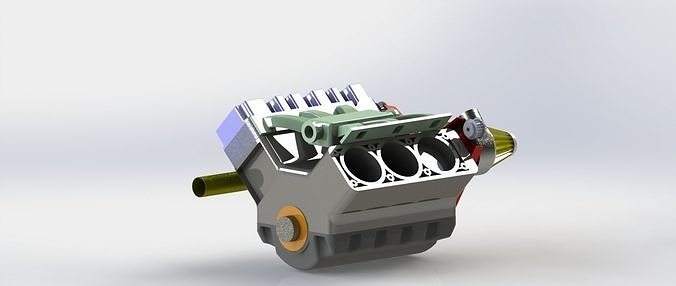 v6 Engine 3D model