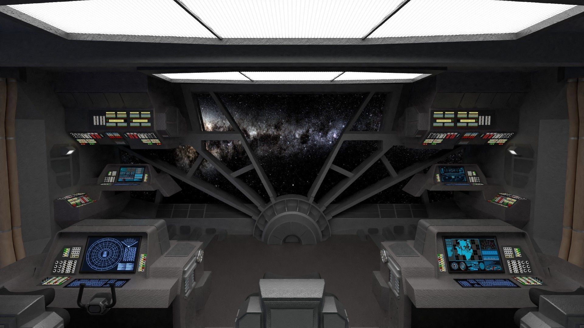 StarGate F-304 Daedalus Battlecruiser Bridge 3D model_4