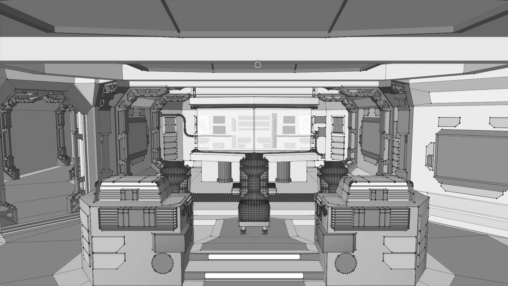 StarGate F-304 Daedalus Battlecruiser Bridge 3D model_19