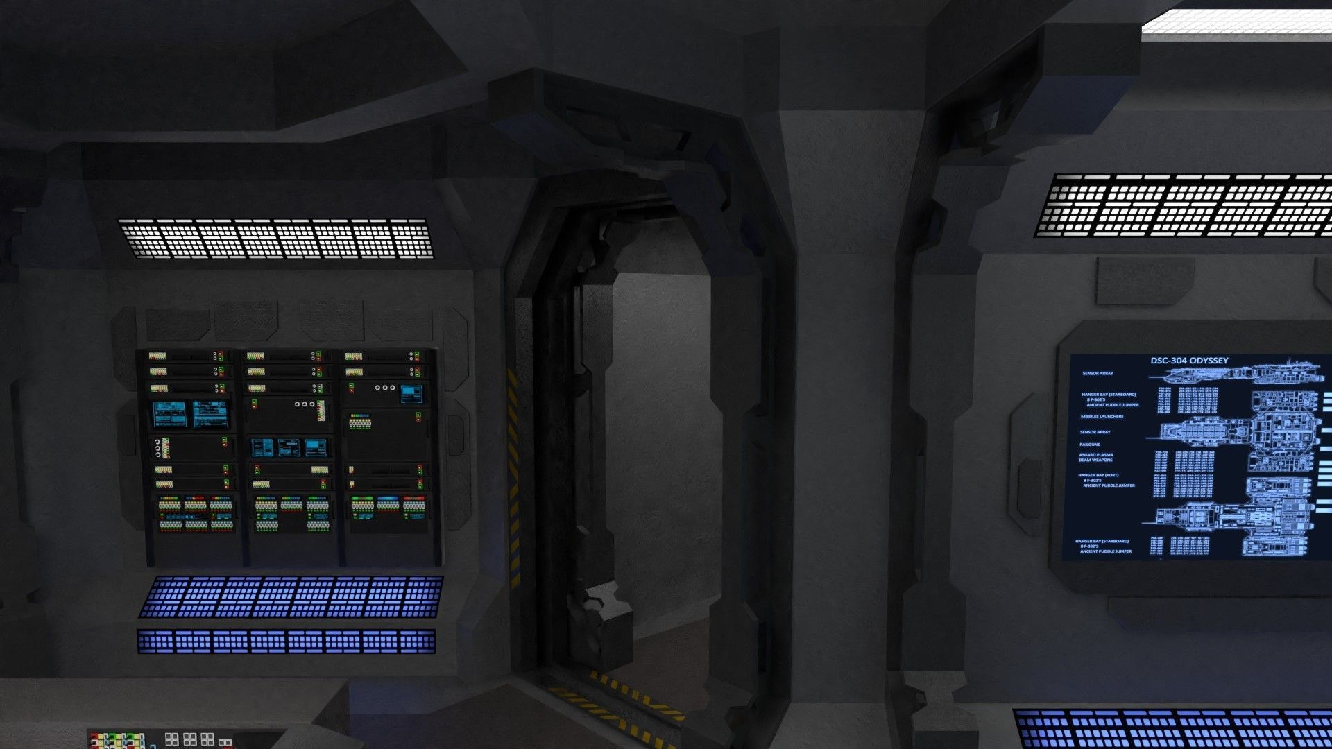 StarGate F-304 Daedalus Battlecruiser Bridge 3D model_9